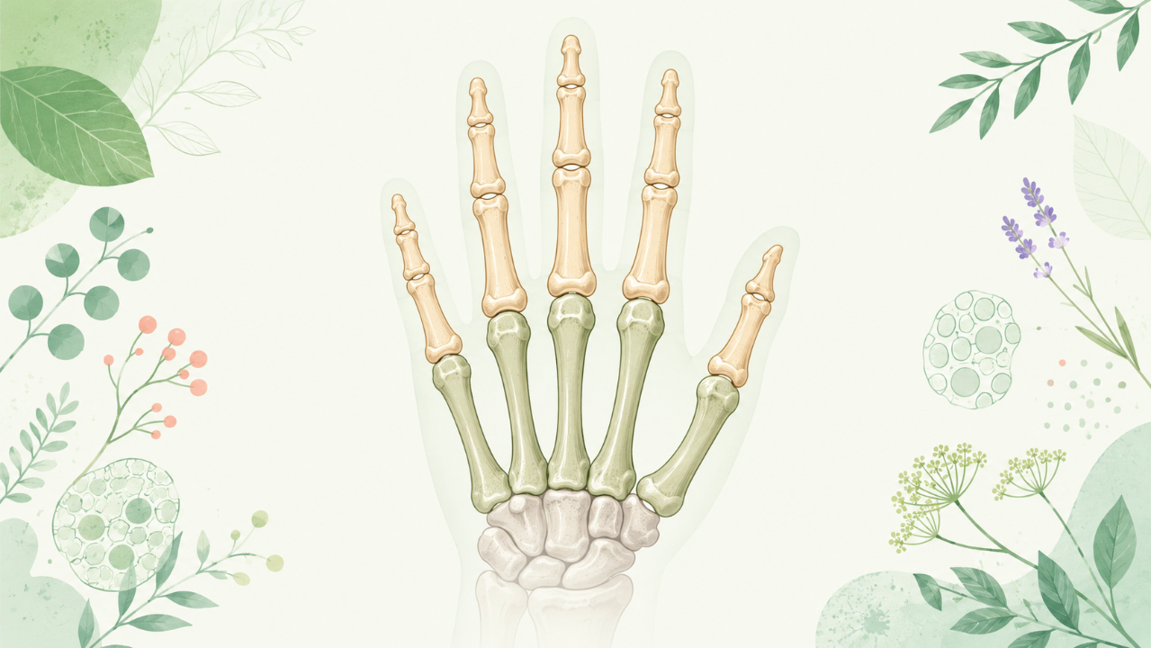 Le métacarpe et les phalanges