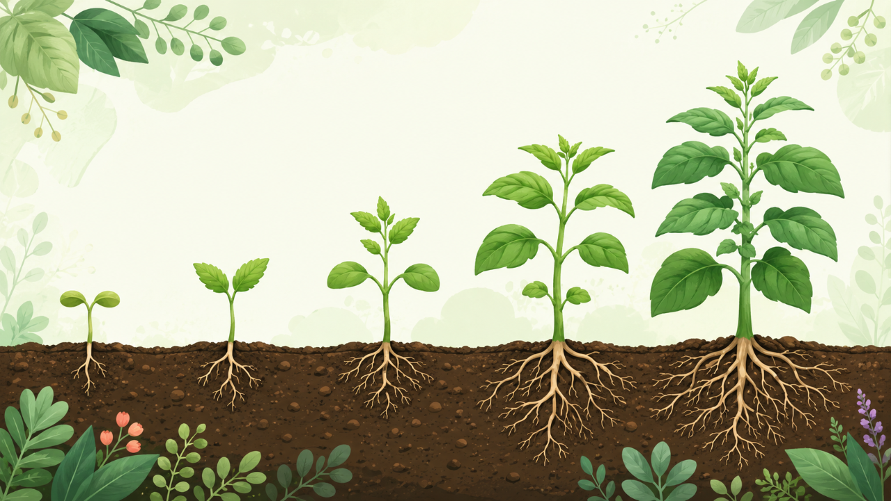 From seedling to plant
