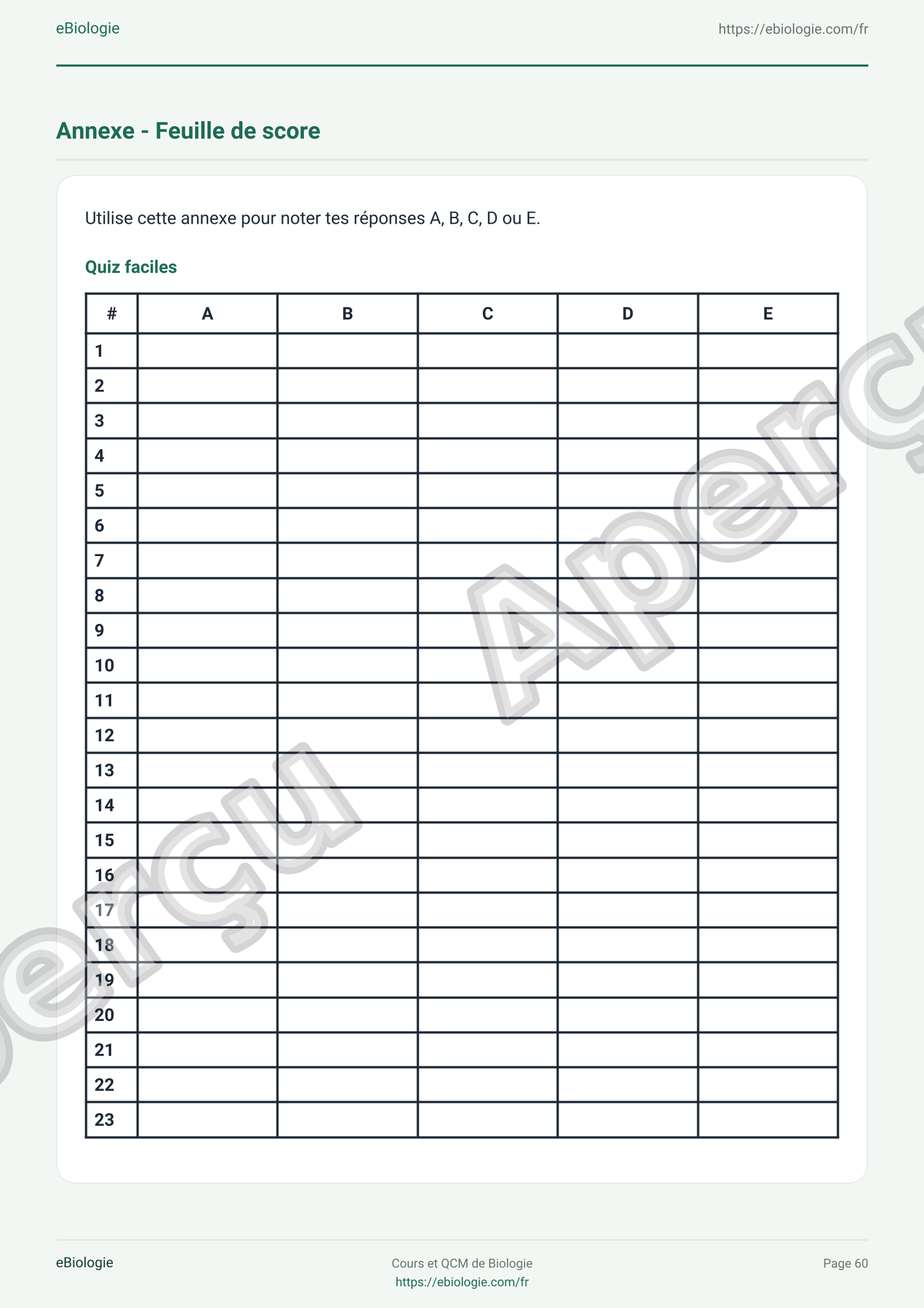 e-Book PDF : La réplication de l'ADN - Cours et QCM (Quiz)