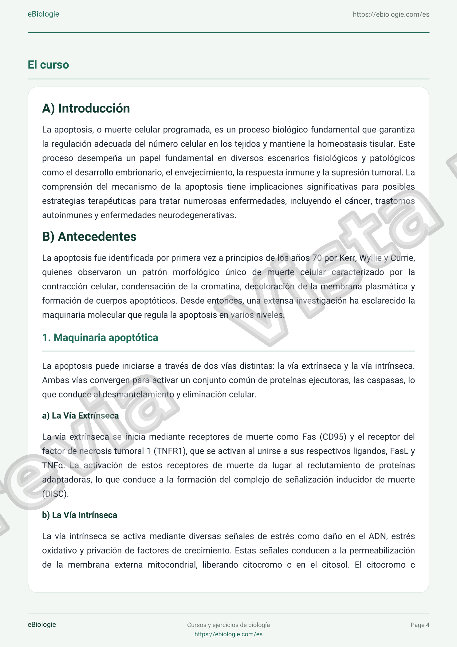 e-Book PDF: Apoptosis - Curso y cuestionario