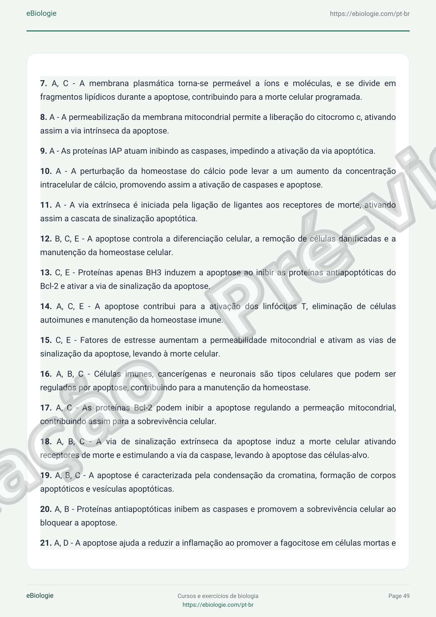 e-Book PDF: Apoptose - Curso e Questionário