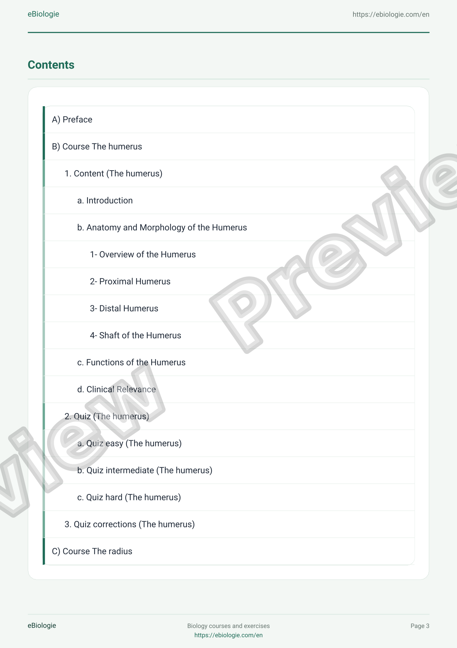 e-Book PDF: Osteology of the Upper Limb (Courses + Quiz)