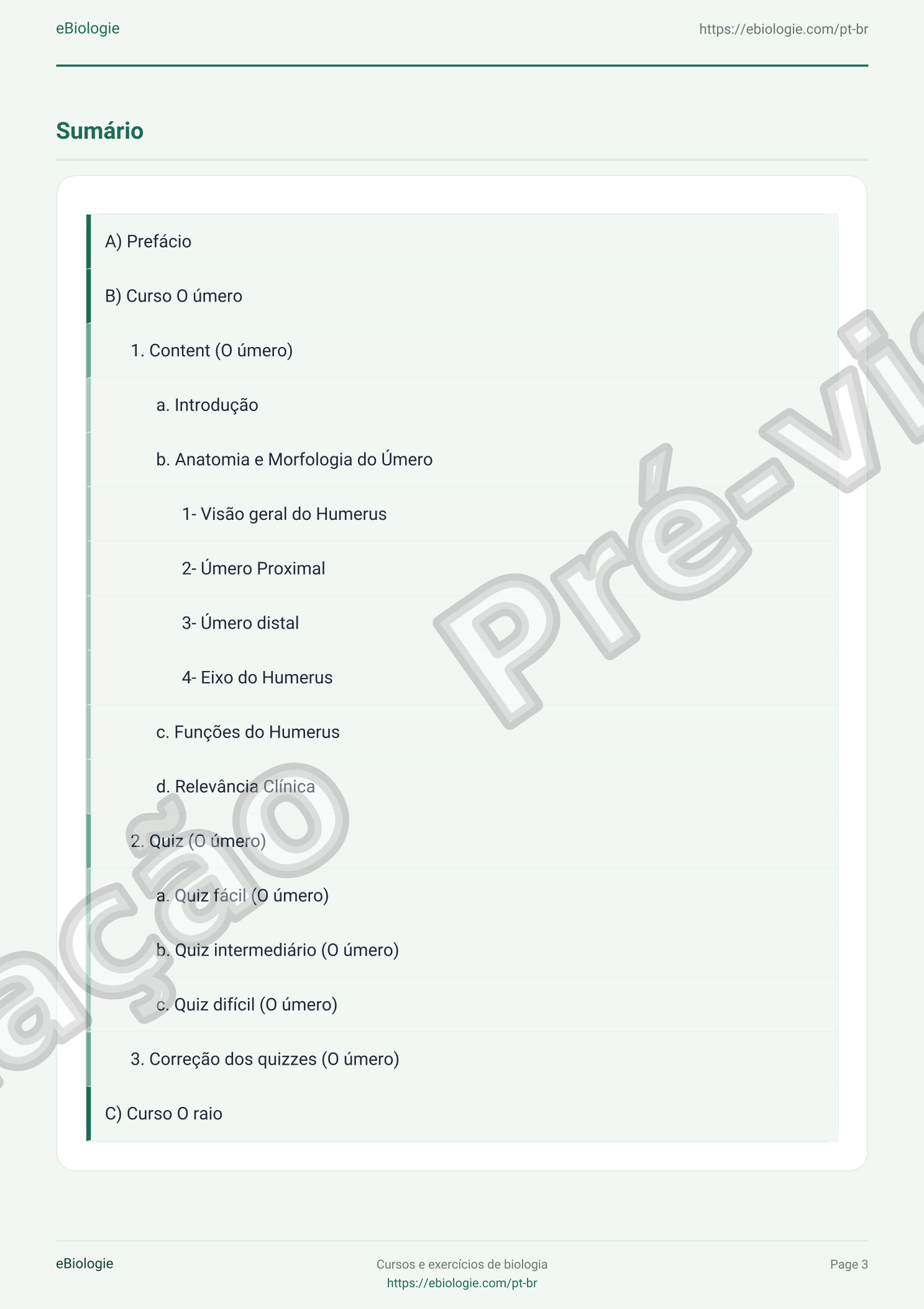 e-Book PDF: Osteologia do Membro Superior (Cursos + Questionário)