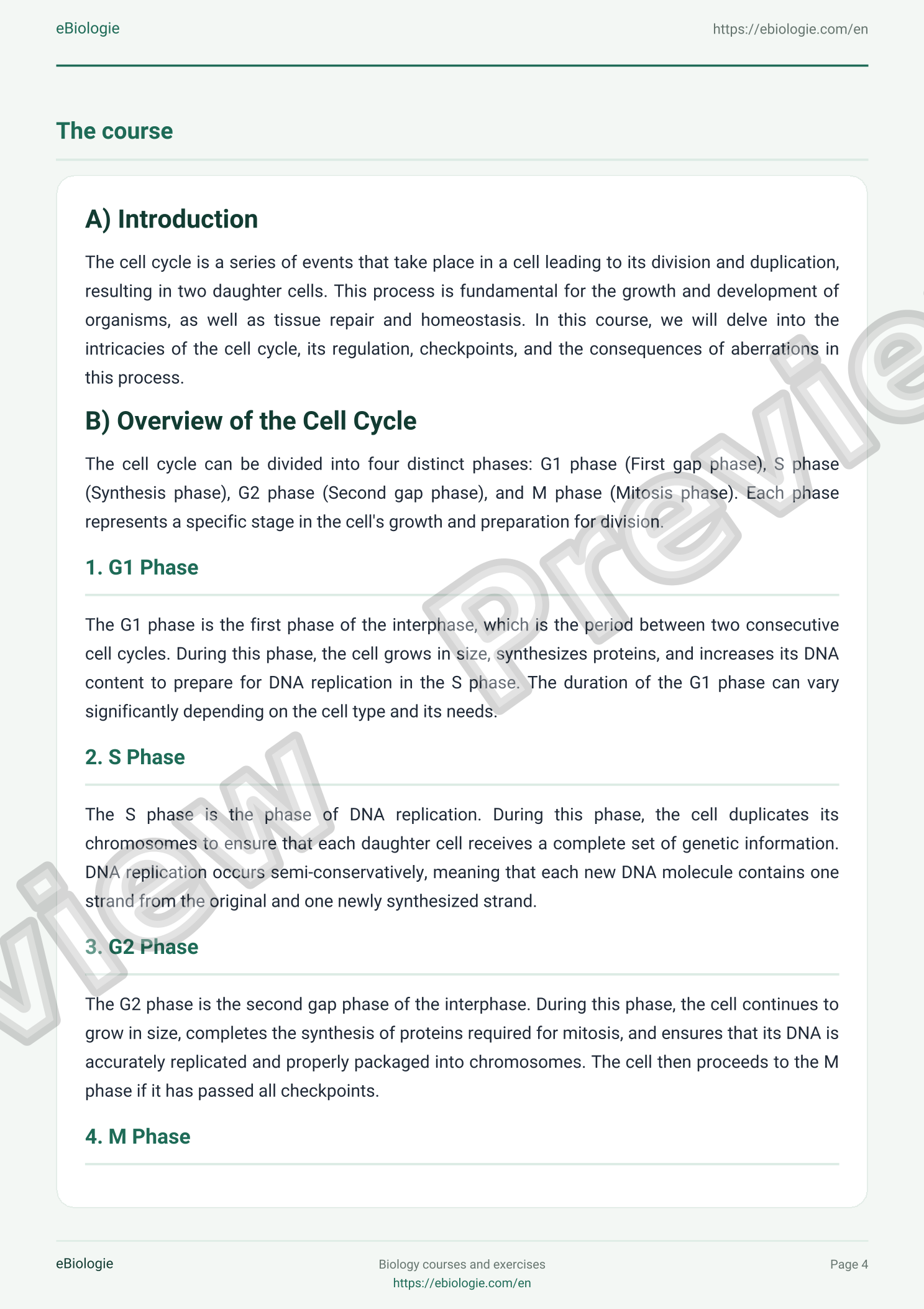 eBook PDF: The Cell Cycle - Course and Quiz